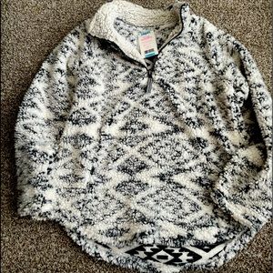 Women's Long Sleeve Half Zip Sherpa Pullover